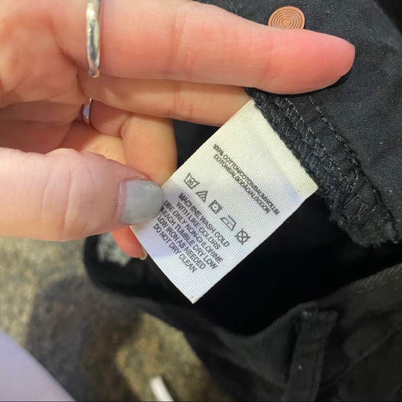 Free People Black Lacey Denim Cutoff Shorts - Picture 5 of 9